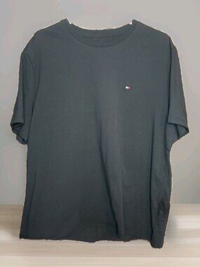 Tommy Hilfiger Tommy Jeans T Shirt Mens Size Large Black Short Sleeve Logo